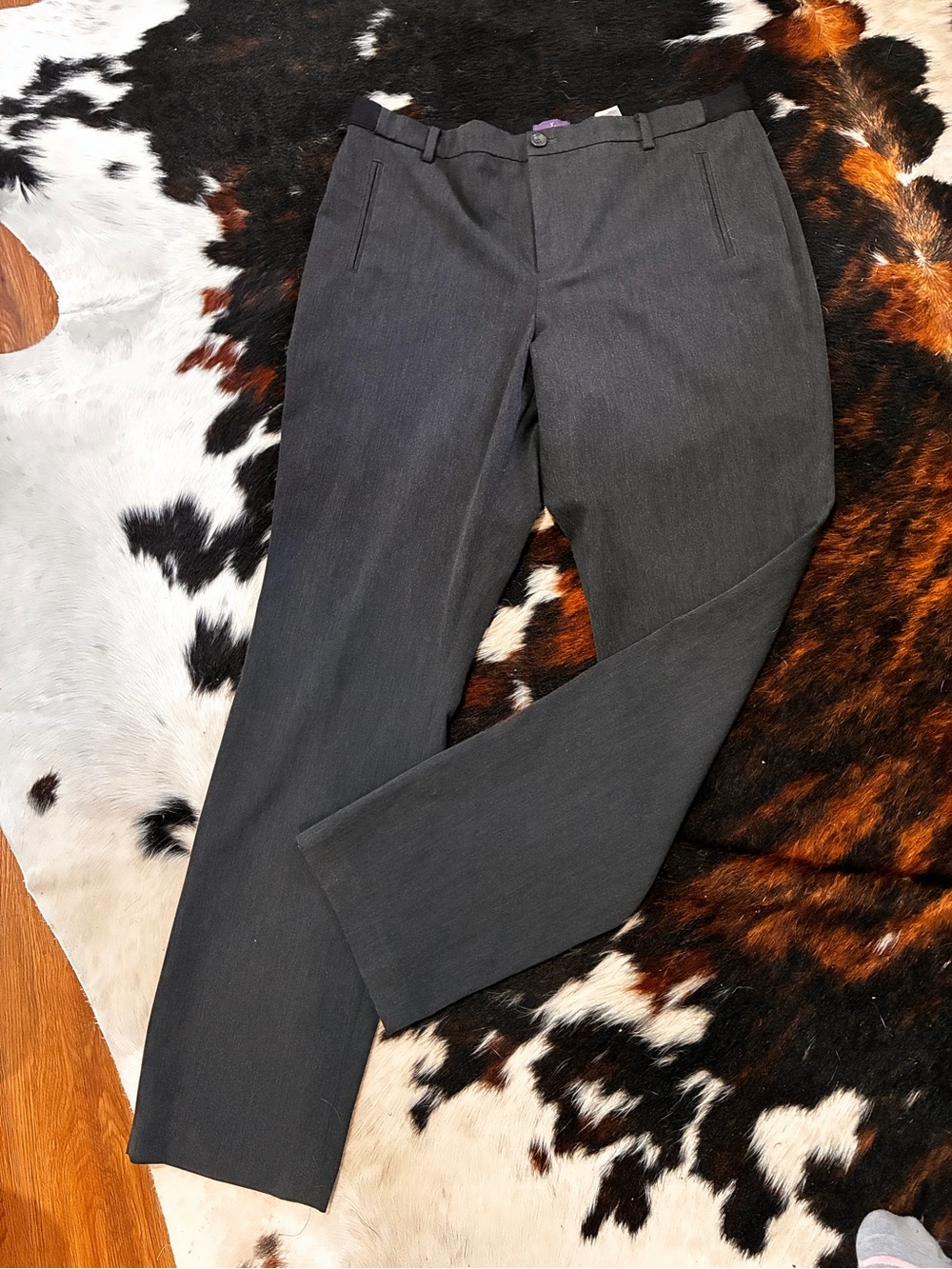 Women’s NYDJ Charcoal Gray Dress Pants - Classic Straight Fit